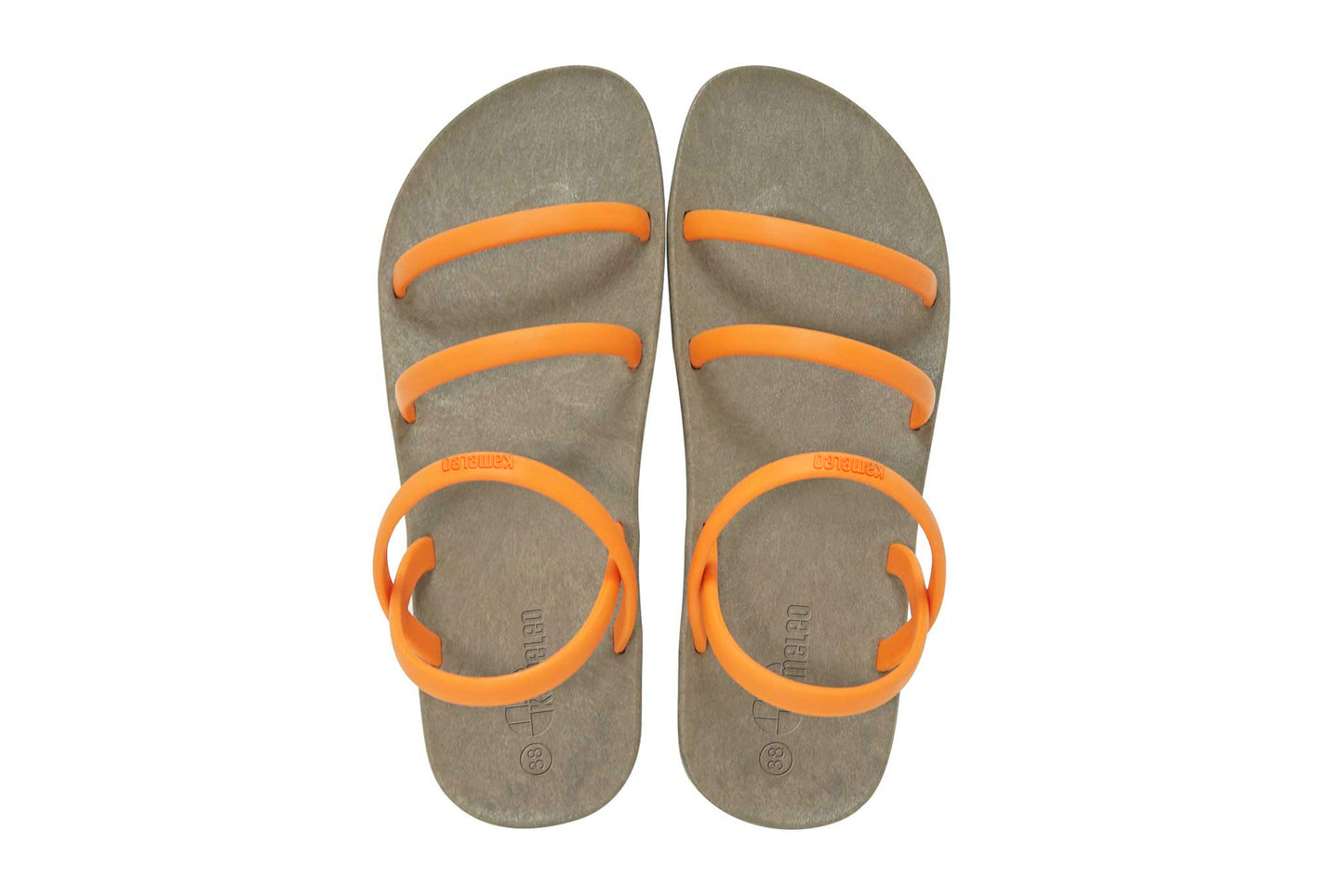 Twin Slim Brown Sole Orange Strap