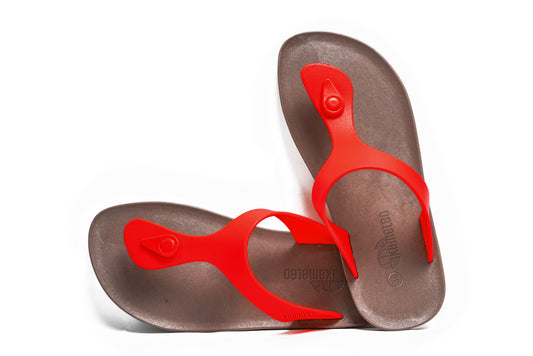Candy Brown Sole Red Strap