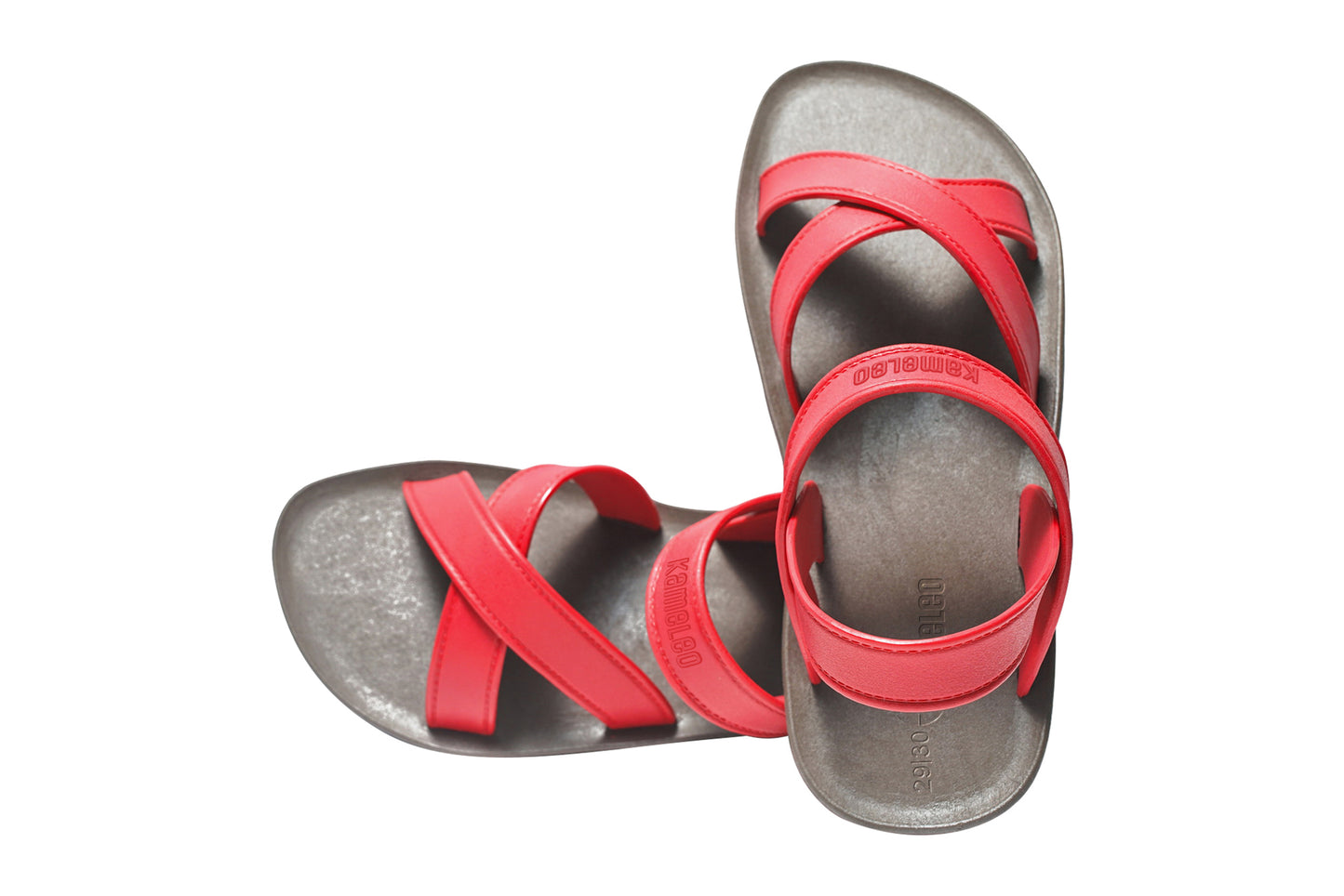 Cross Plus Kids Brown Sole Red Strap