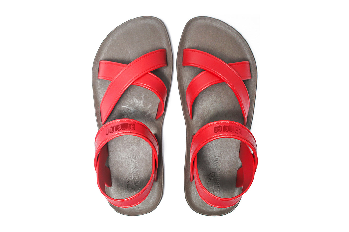 Cross Plus Kids Brown Sole Red Strap
