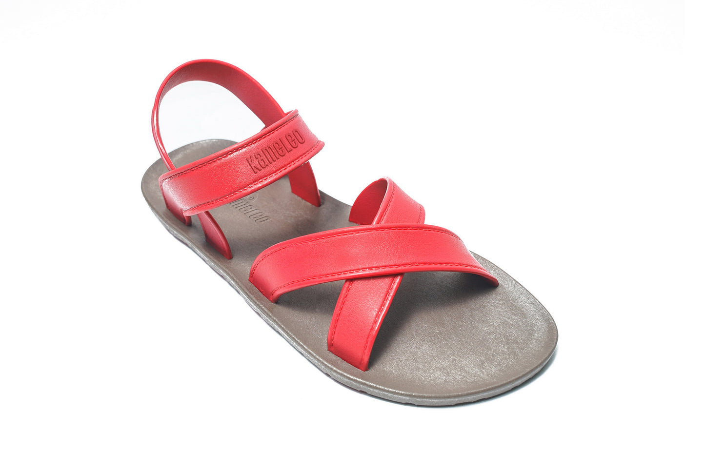 Cross Plus Kids Brown Sole Red Strap