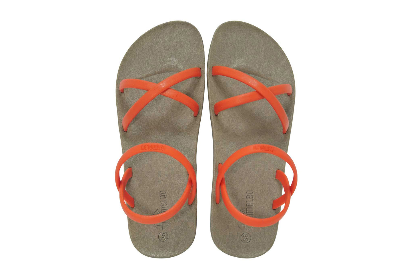 Cross Slim Brown Sole Red Strap