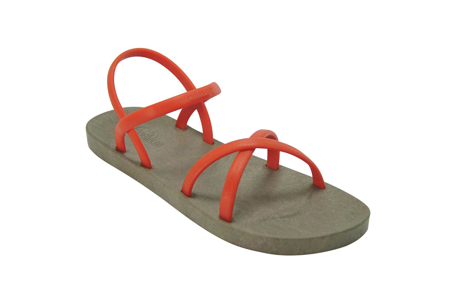 Cross Slim Brown Sole Red Strap