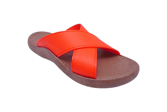 Crossy Brown Sole Red Strap