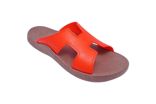 Hermey Brown Sole Red Strap