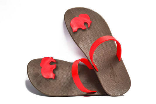 Poppi Ellie Black Sole Red Strap