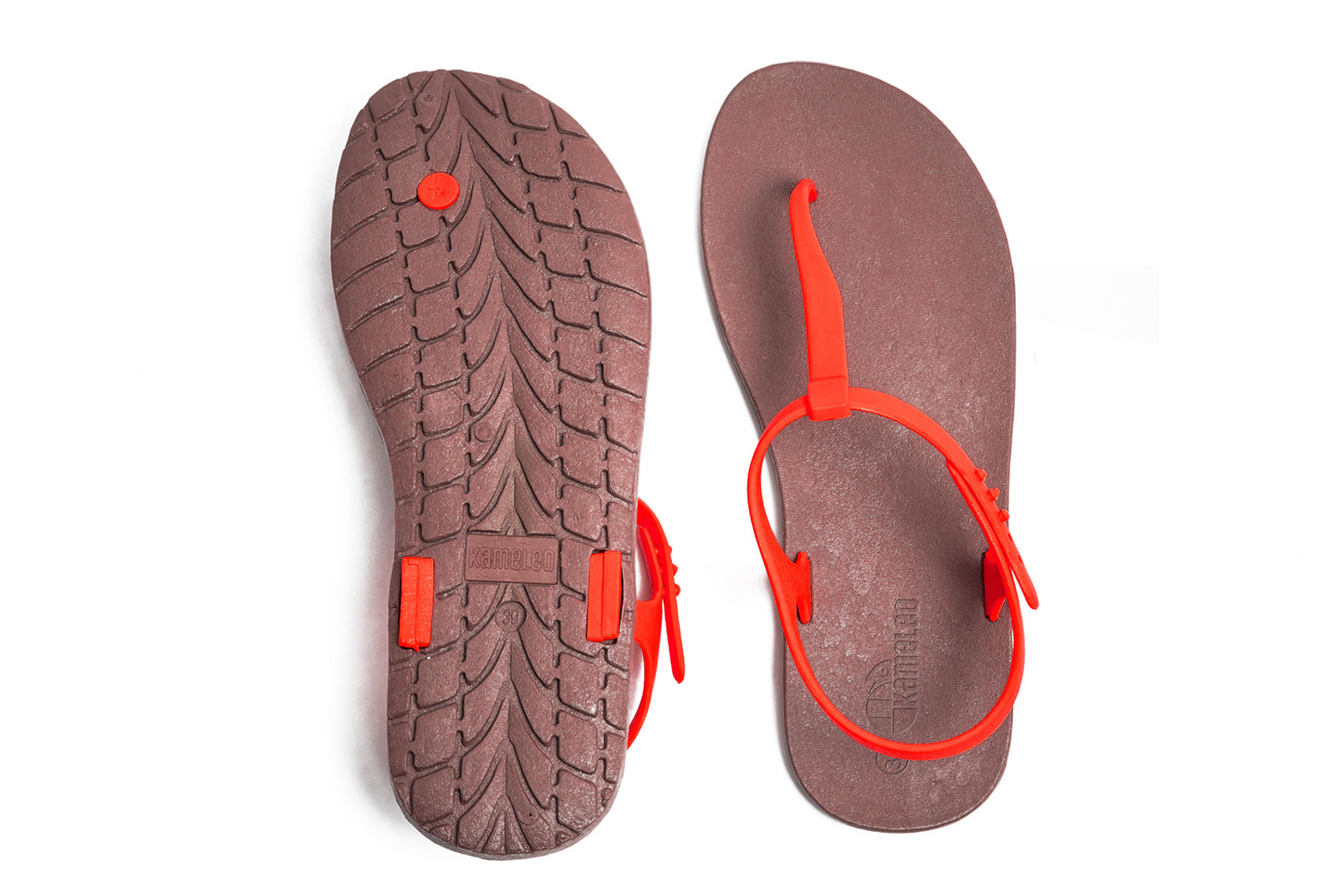 Saily Brown Sole Red Strap