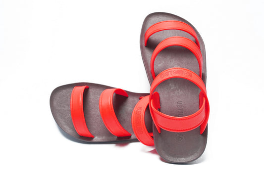 Twin Plus Brown Sole Red Strap