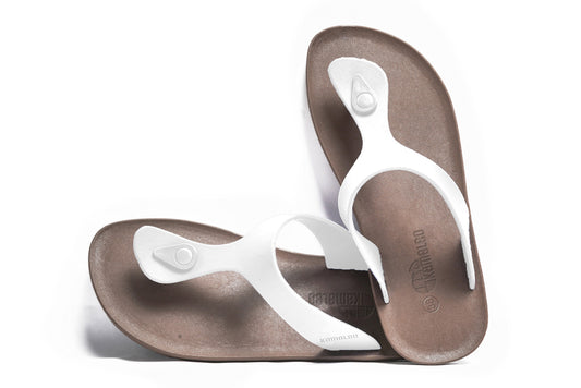 Candy Brown Sole White Strap