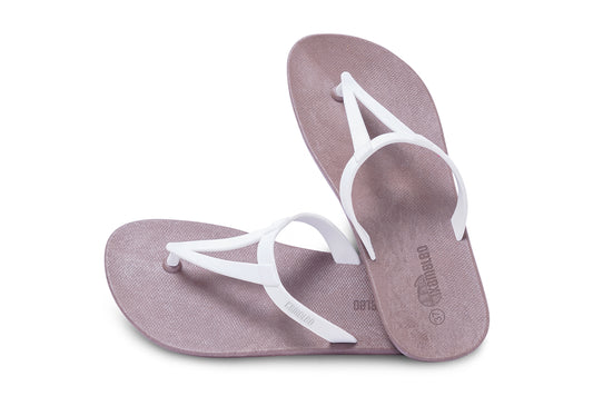 Eiffel Brown Sole White Strap