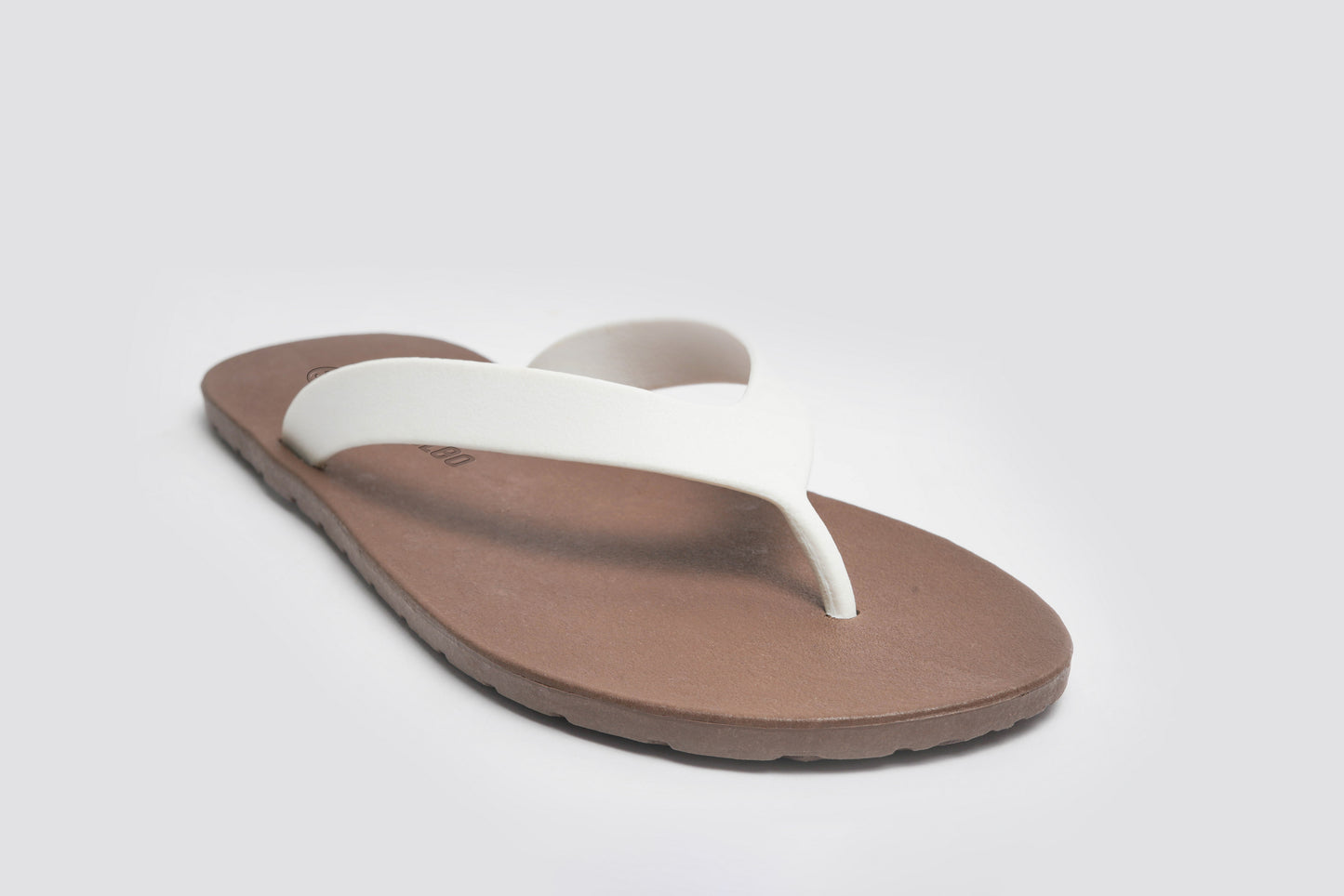 Flippy Brown Sole White Strap