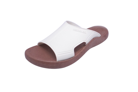 Jangy Brown Sole White Strap