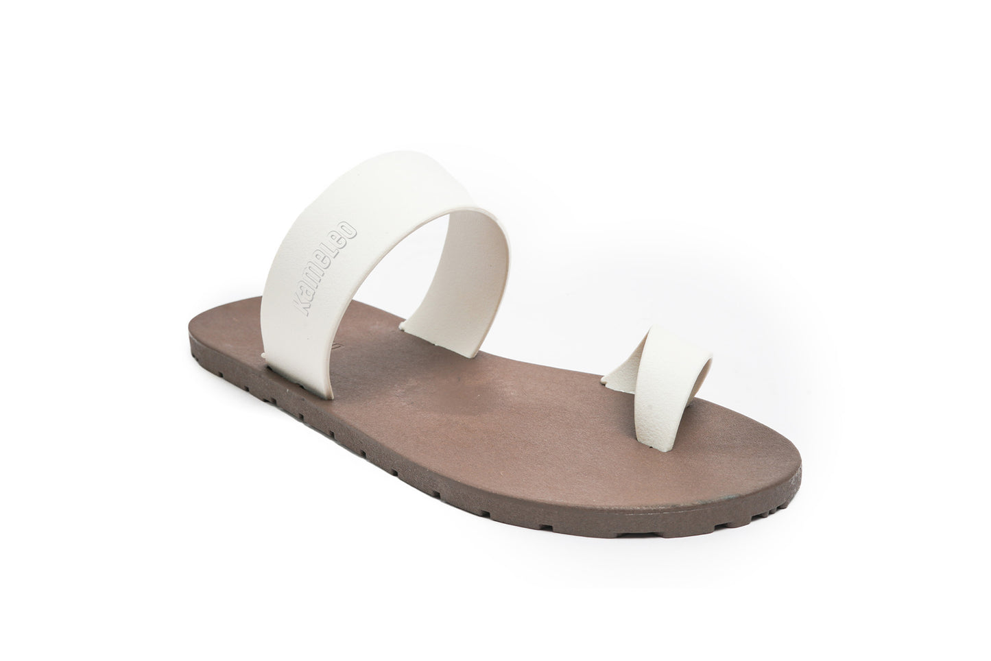 Pop Thumb Brown Sole White Strap