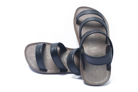 Twin Plus Kids Brown Sole Black Strap