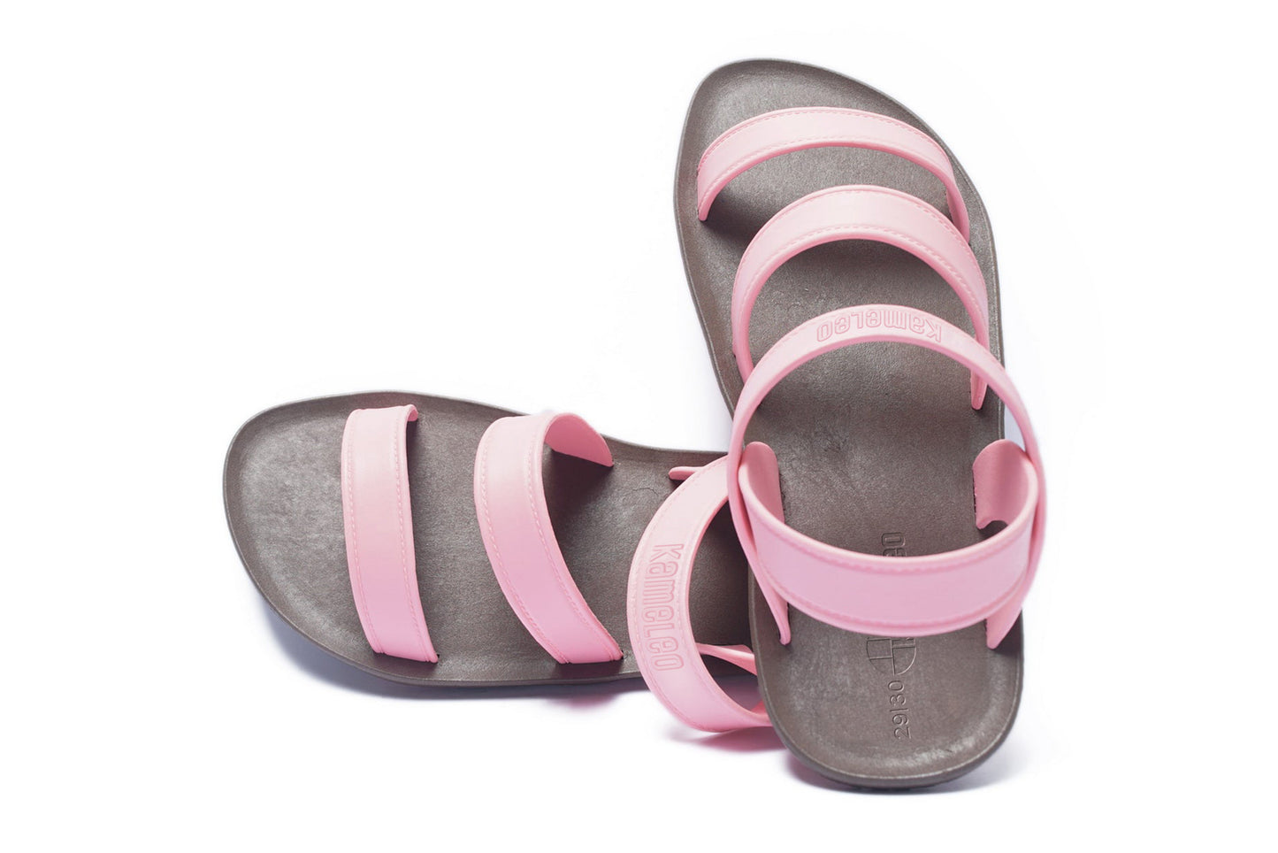 Twin Plus Kids Brown Sole LightPink Strap