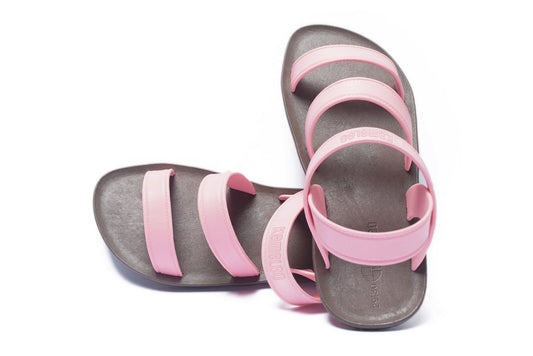 Twin Plus Kids Brown Sole LightPink Strap