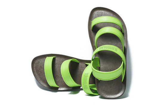 Twin Plus Kids Brown Sole Lime Strap