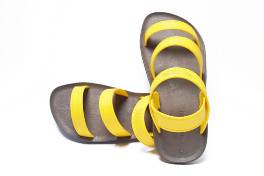 Twin Plus Kids Brown Sole Yellow Strap