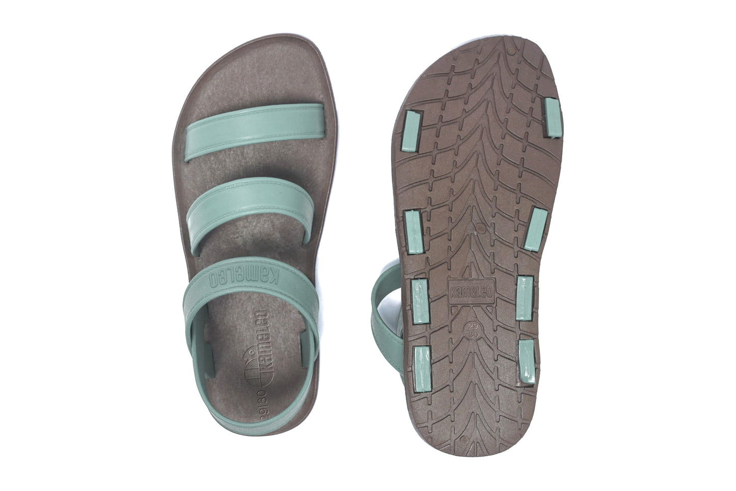 Twin Plus Kids Brown Sole Grey Strap