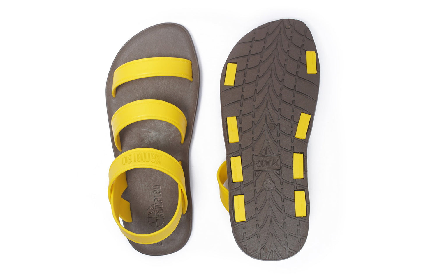 Twin Plus Kids Brown Sole Yellow Strap