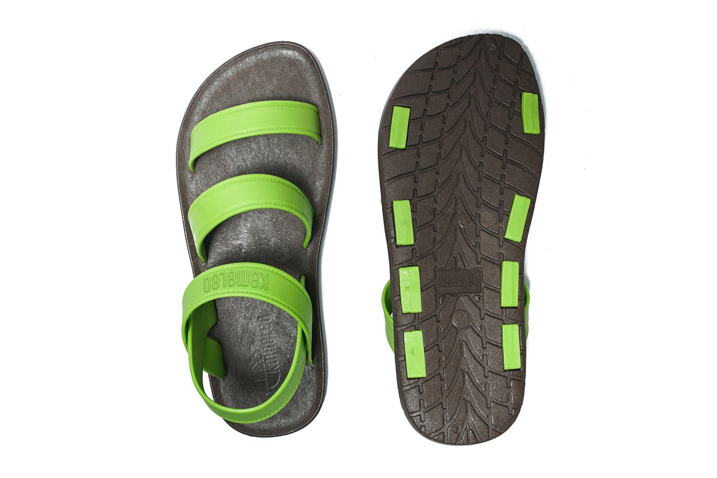 Twin Plus Kids Brown Sole Lime Strap