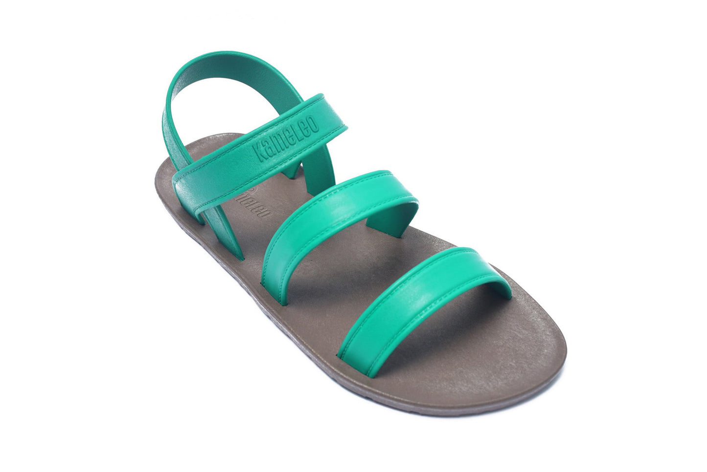 Twin Plus Kids Brown Sole Green Strap