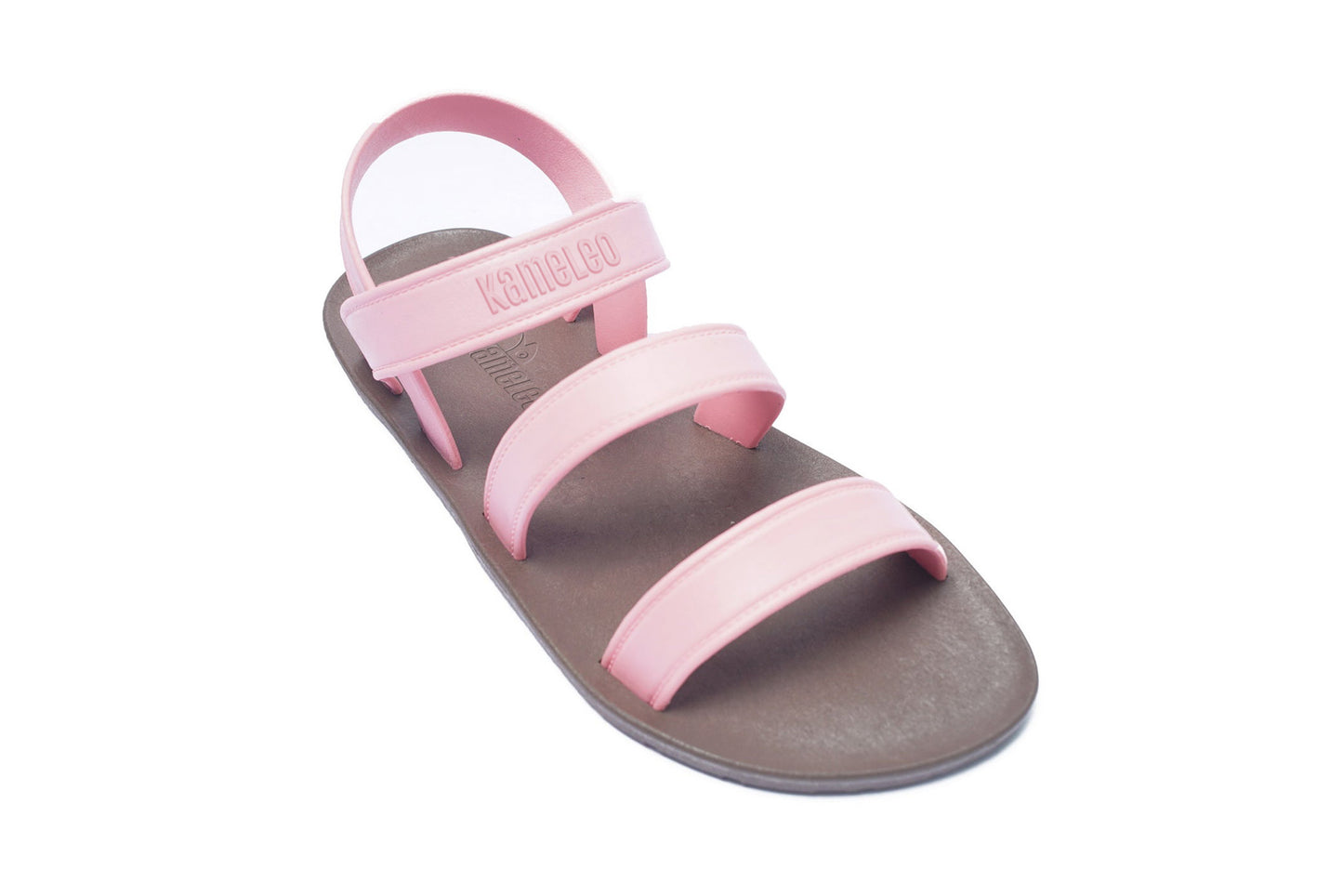 Twin Plus Kids Brown Sole LightPink Strap