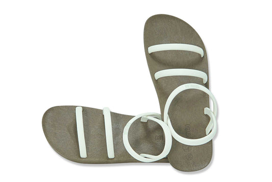 Twin Slim Brown Sole White Strap