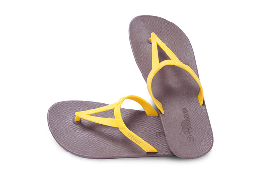 Eiffel Brown Sole Yellow Strap