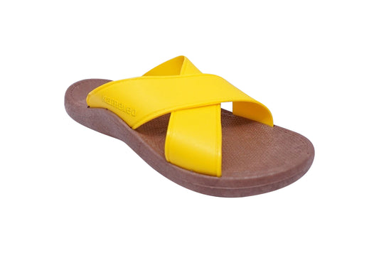 Crossy Brown Sole Yellow Strap