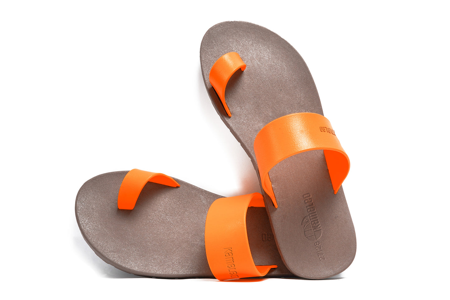 Pop Thumb Kids Brown Sole Orange Strap