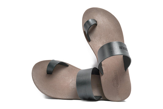 Pop Thumb Kids Brown Sole Black Strap