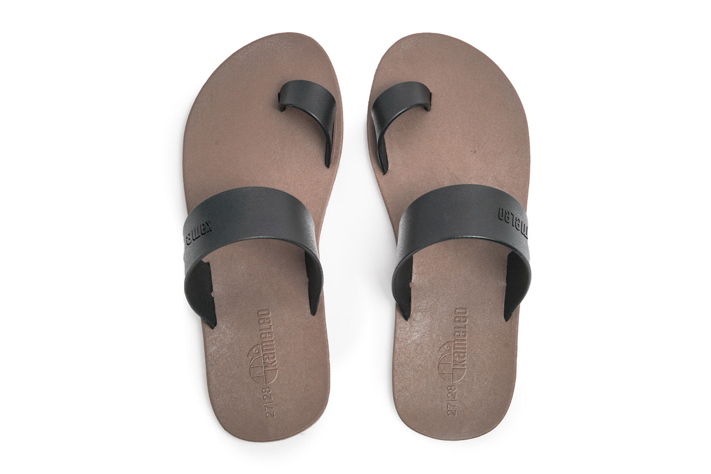 Pop Thumb Kids Brown Sole Black Strap