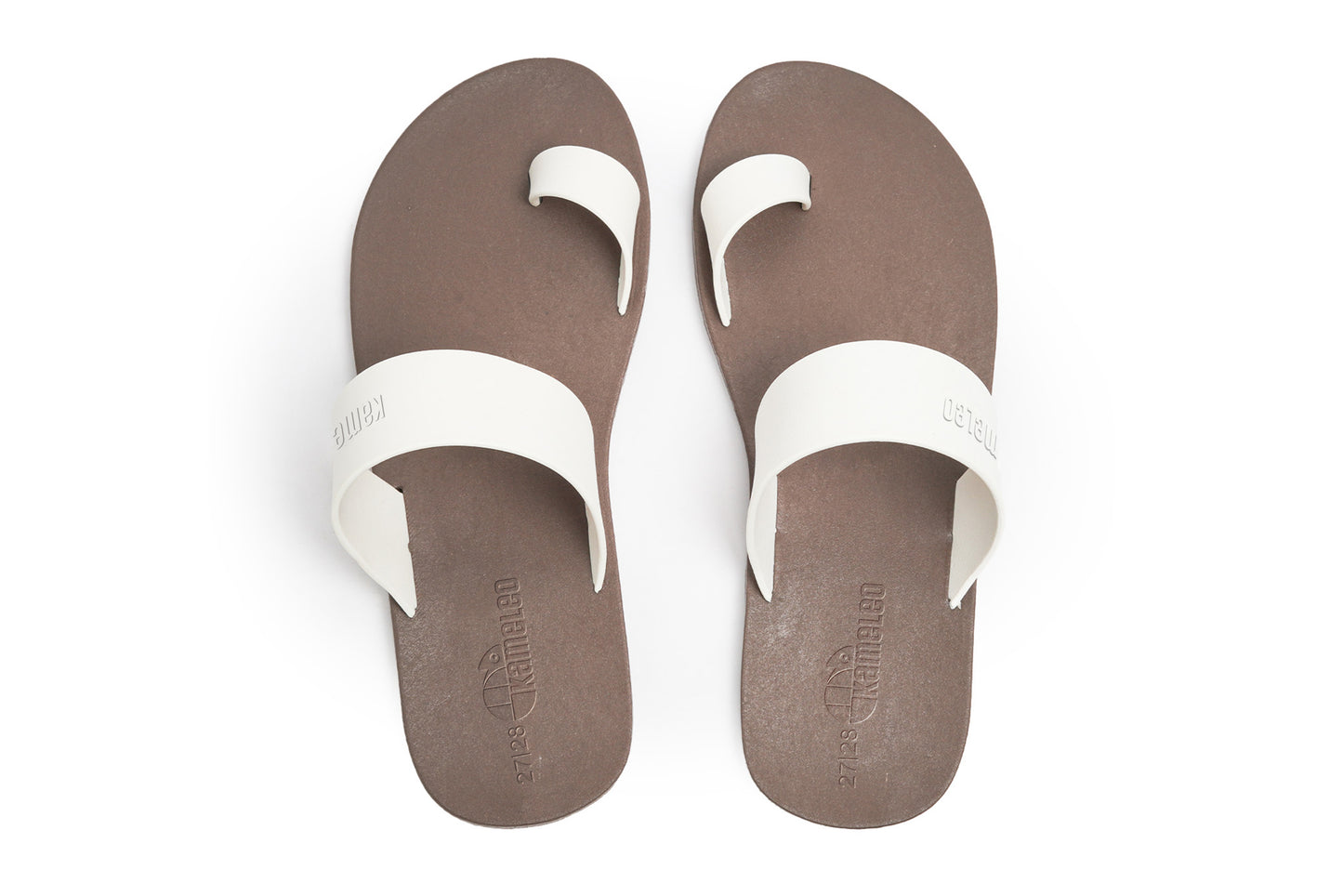 Pop Thumb Kids Brown Sole White Strap