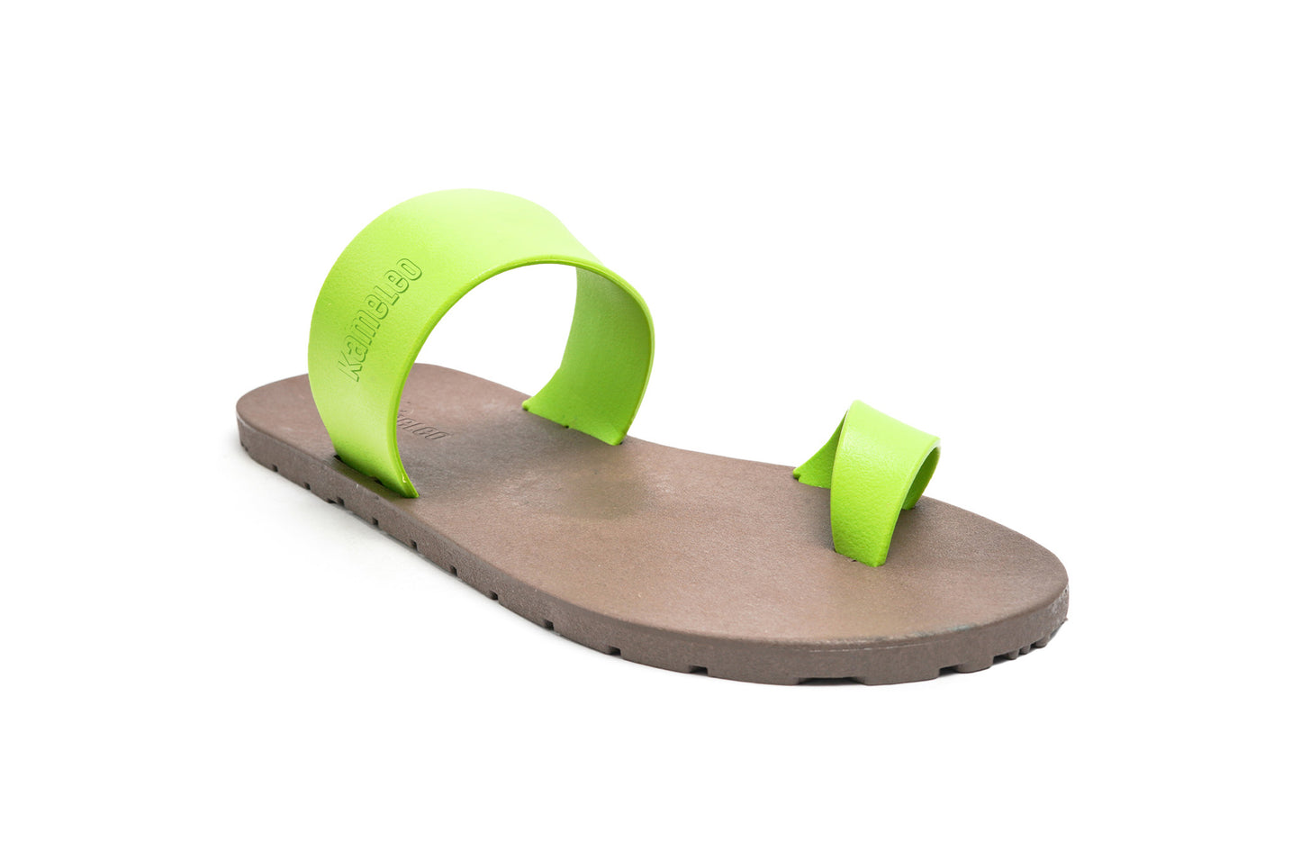 Pop Thumb Kids Brown Sole Lime Strap