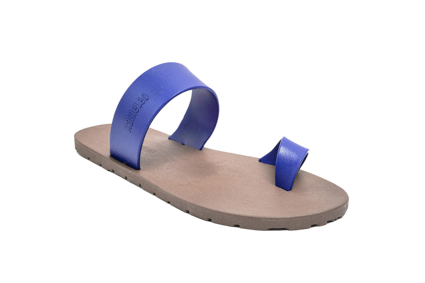 Pop Thumb Kids Brown Sole Blue Strap