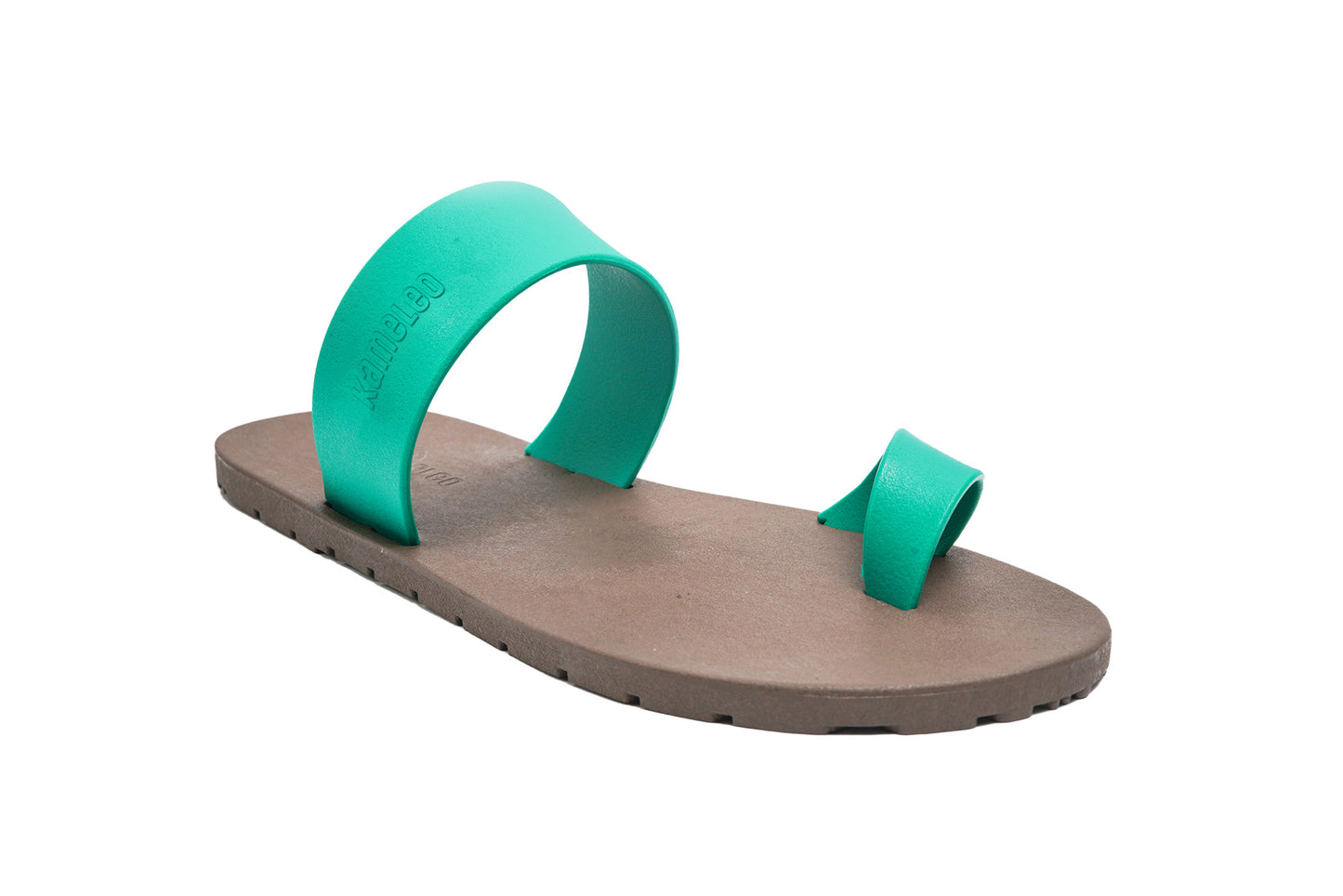 Pop Thumb Kids Brown Sole Green Strap