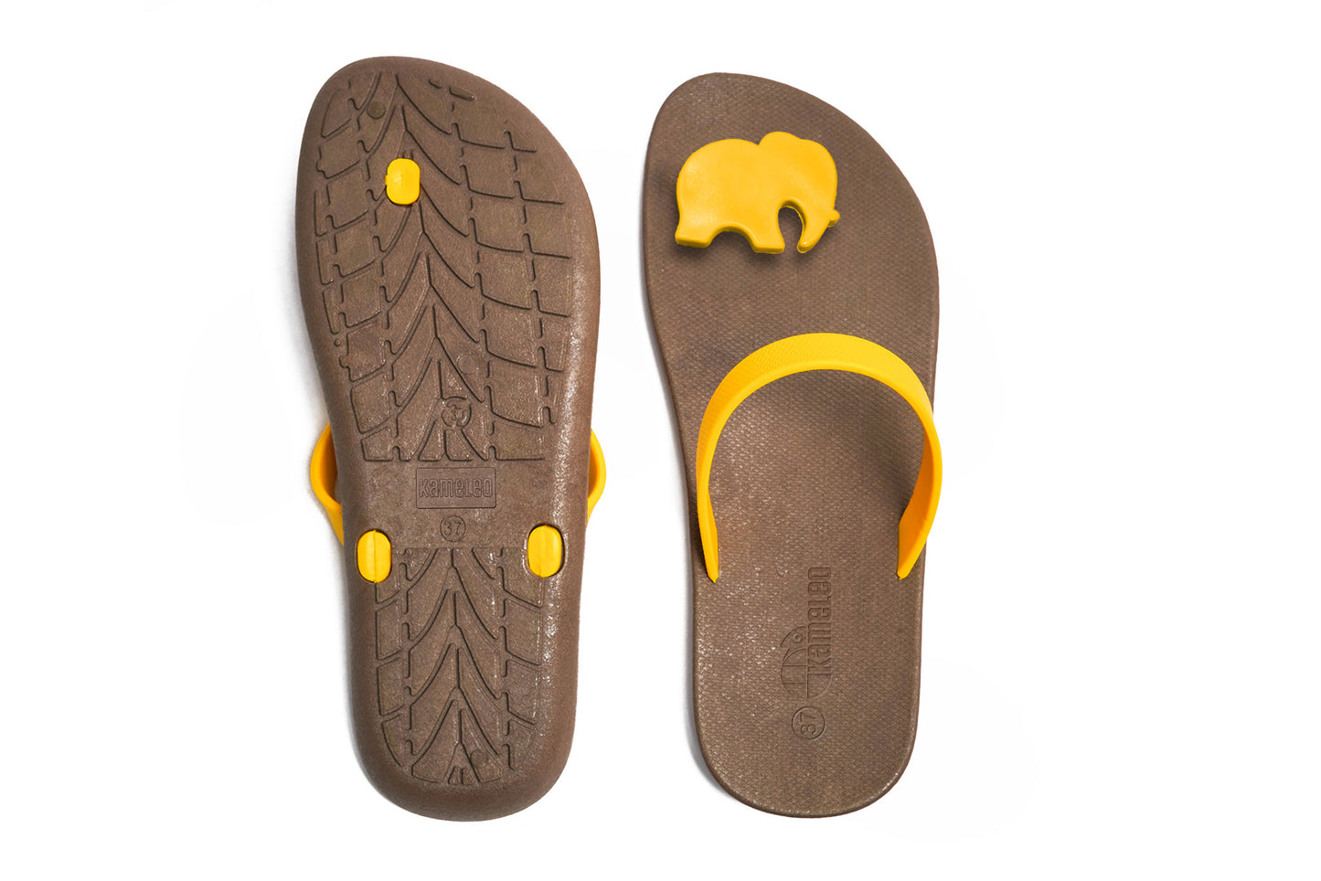 Poppi Ellie Black Sole Yellow Strap
