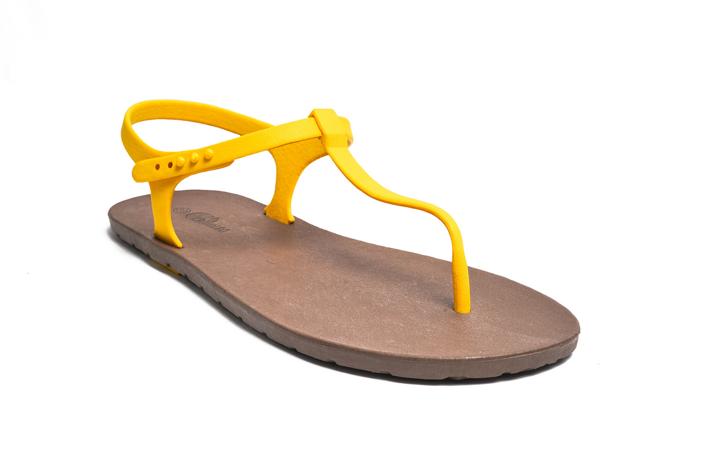 Saily Brown Sole Yellow Strap