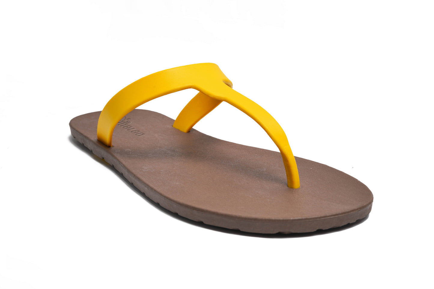Thongs Brown Sole Yellow Strap