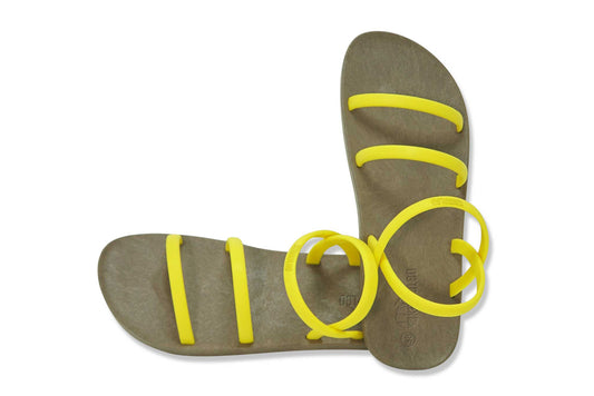 Twin Slim Brown Sole Yellow Strap
