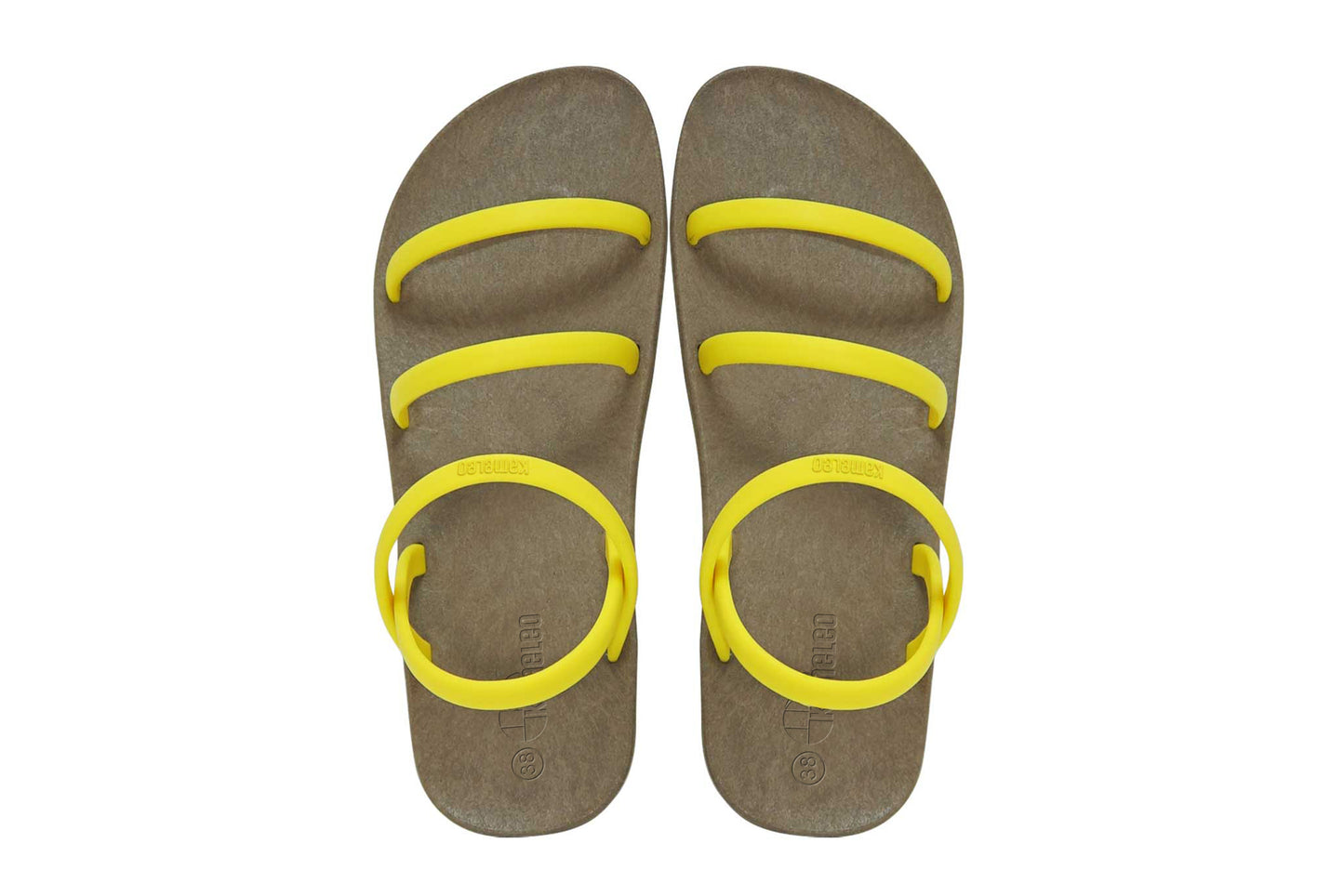 Twin Slim Brown Sole Yellow Strap