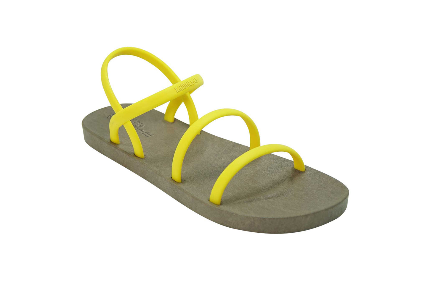 Twin Slim Brown Sole Yellow Strap