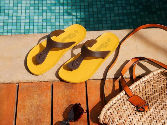 Candy Yellow Sole Brown Strap