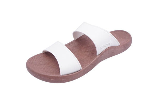 Twinny Brown Sole White Strap