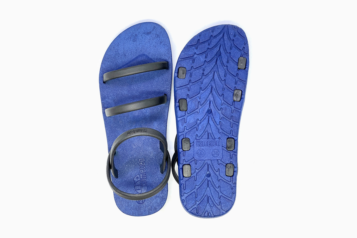 Twin Slim Blue Sole Black Strap