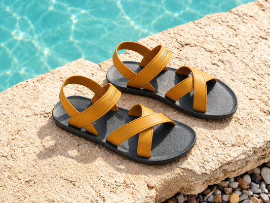Cross Plus Black Sole Caramel Strap