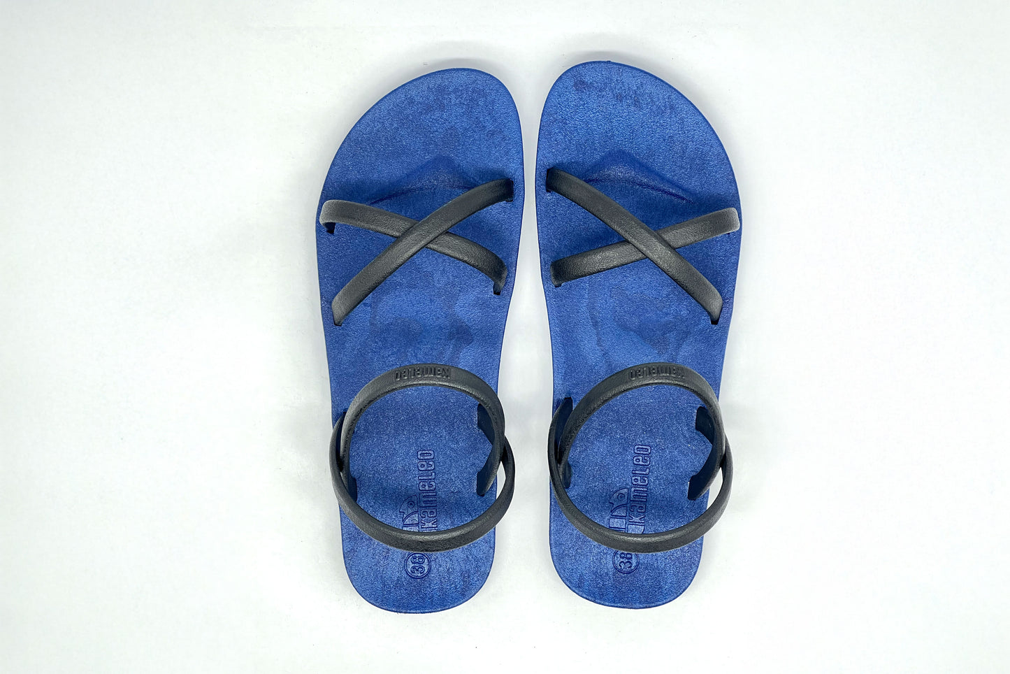 Cross Slim Blue Sole Black Strap