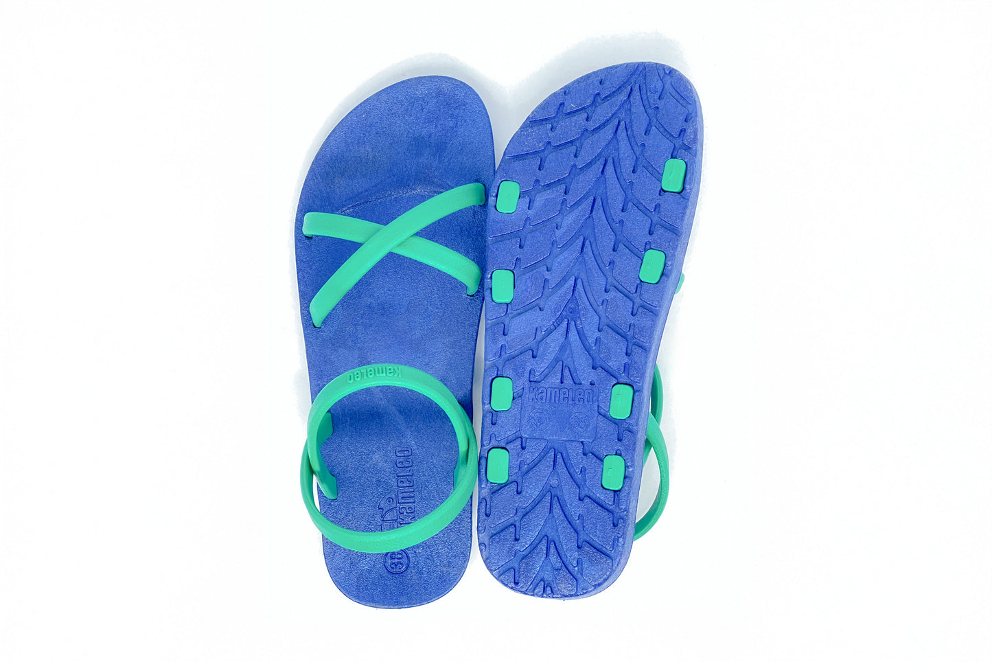 Cross Slim Blue Sole Green Strap