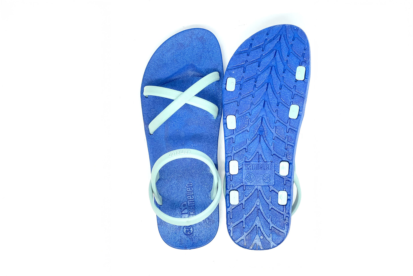 Cross Slim Blue Sole Grey Strap